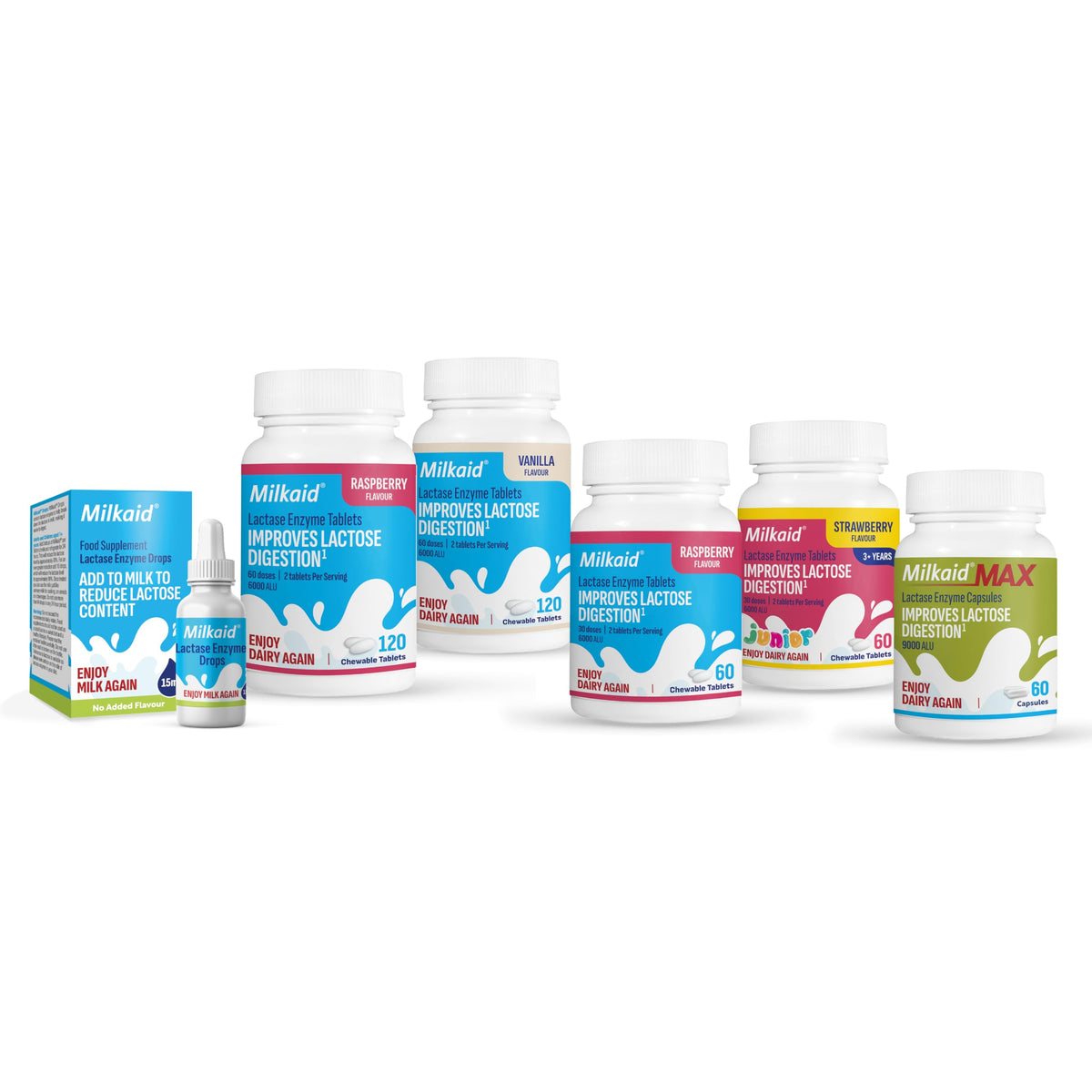 Chewable Lactase Enzyme Tablets 60 Tablets Raspberry O34117