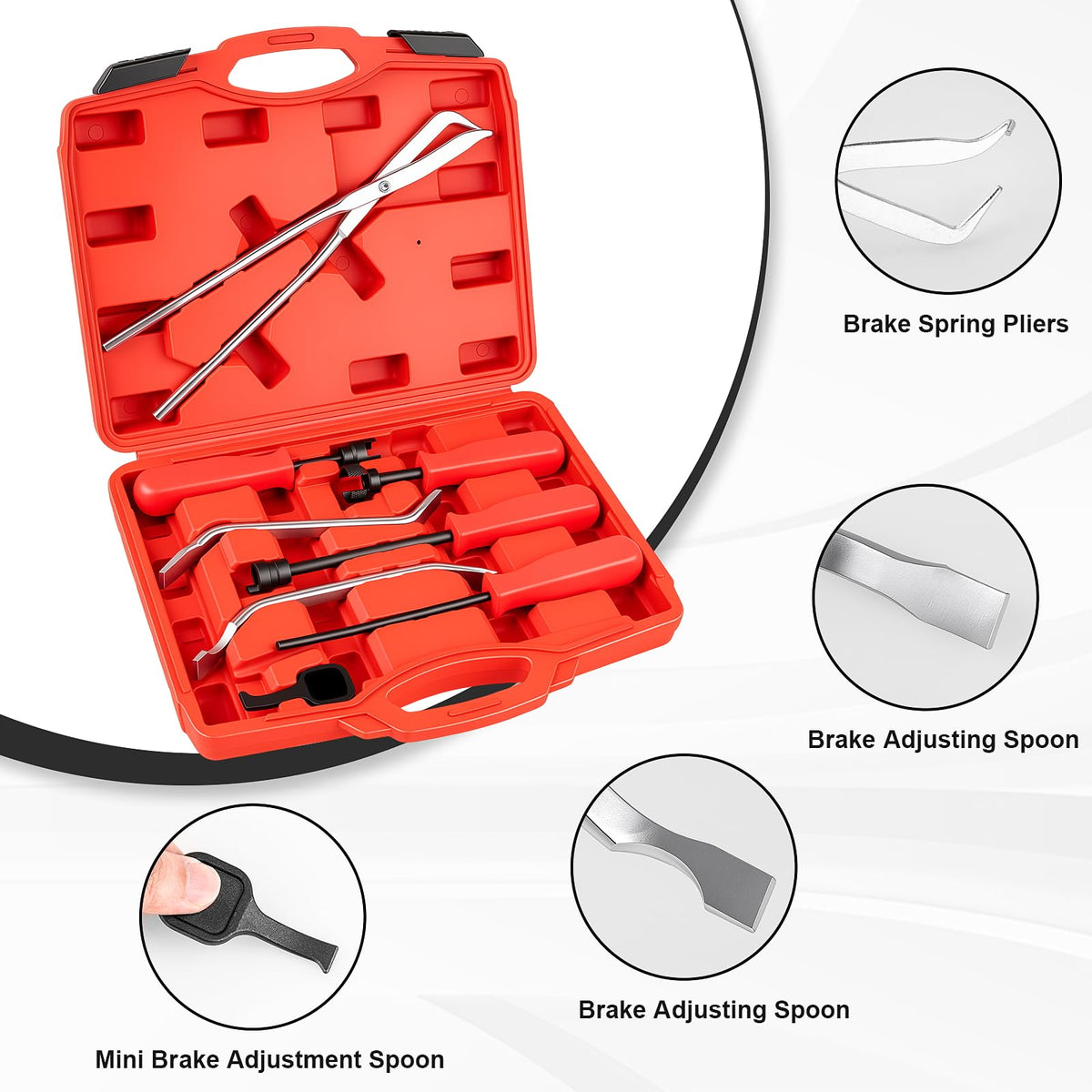 8 PC Drum Brake Tool Kit T229