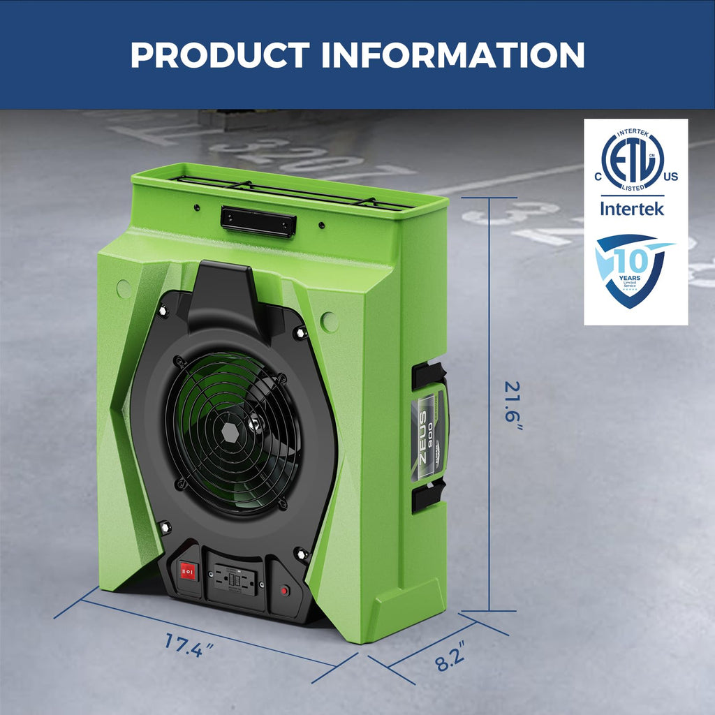 900 CFM Low Profile Floor Dryer Fan S443