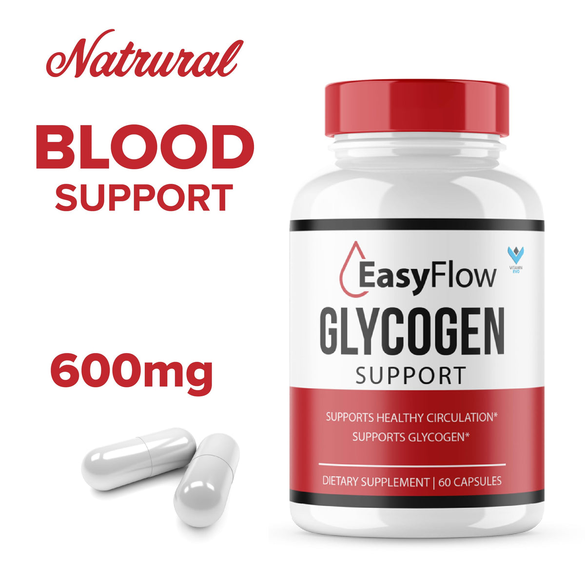 5 Pack 300 Capsules Glycogen Support Supplement H338166