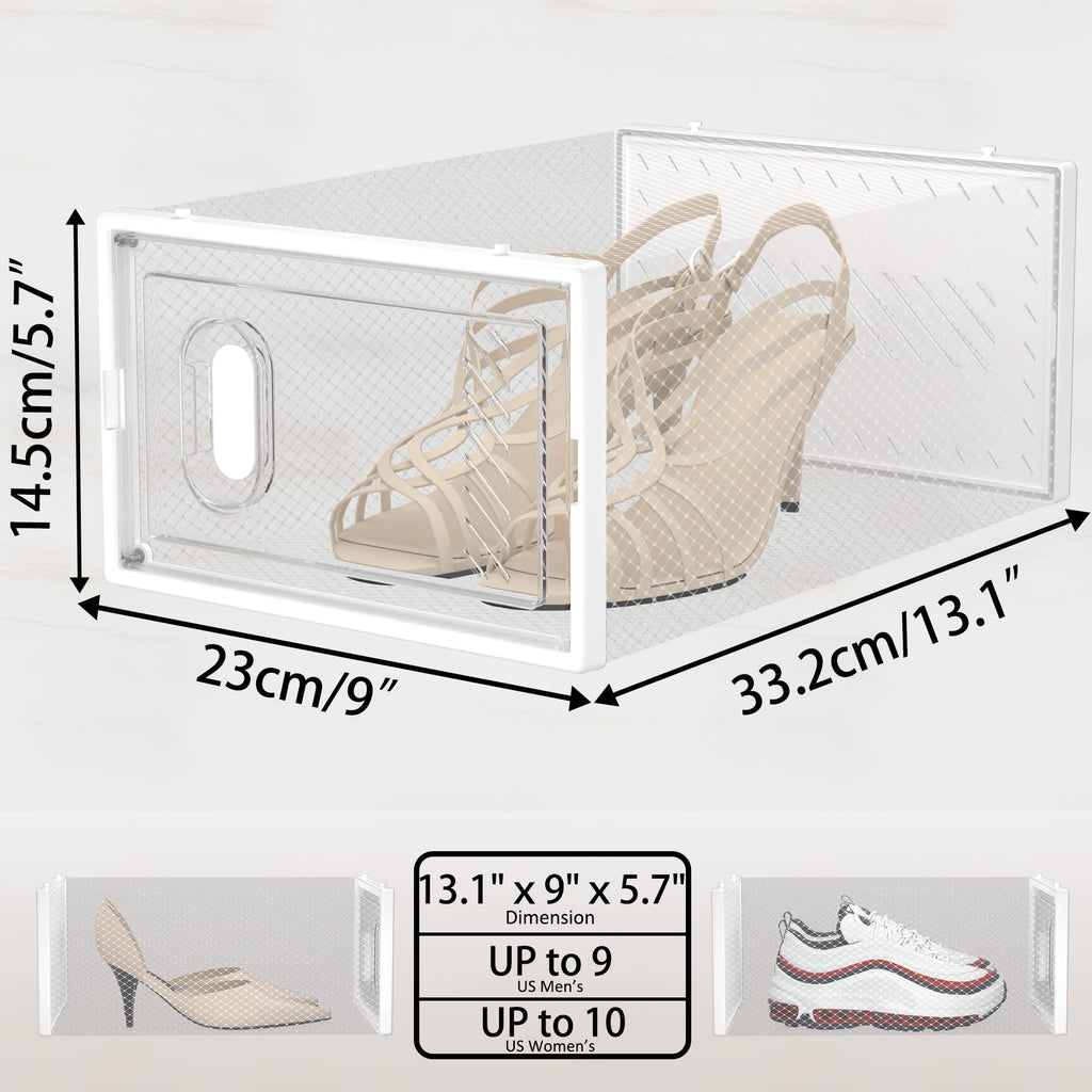 Clear Stackable Shoe Storage Boxes K825