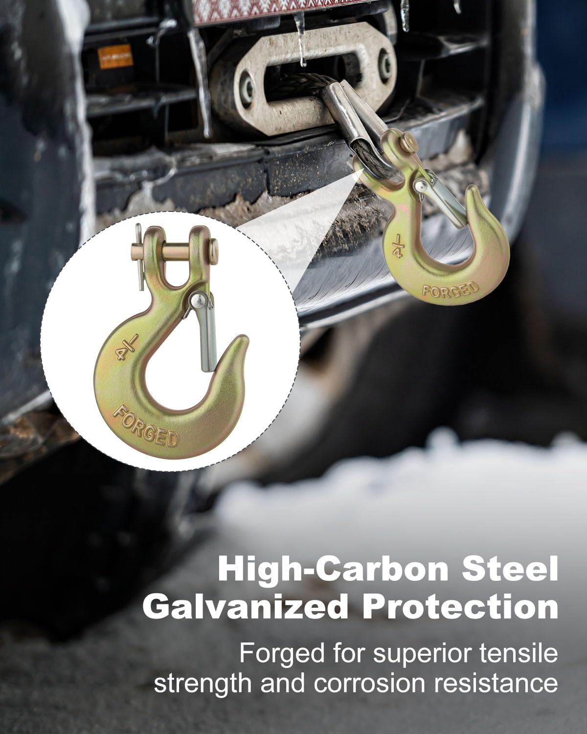 3/8" Clevis Slip Hook with Safety Latch Grade 70 H543