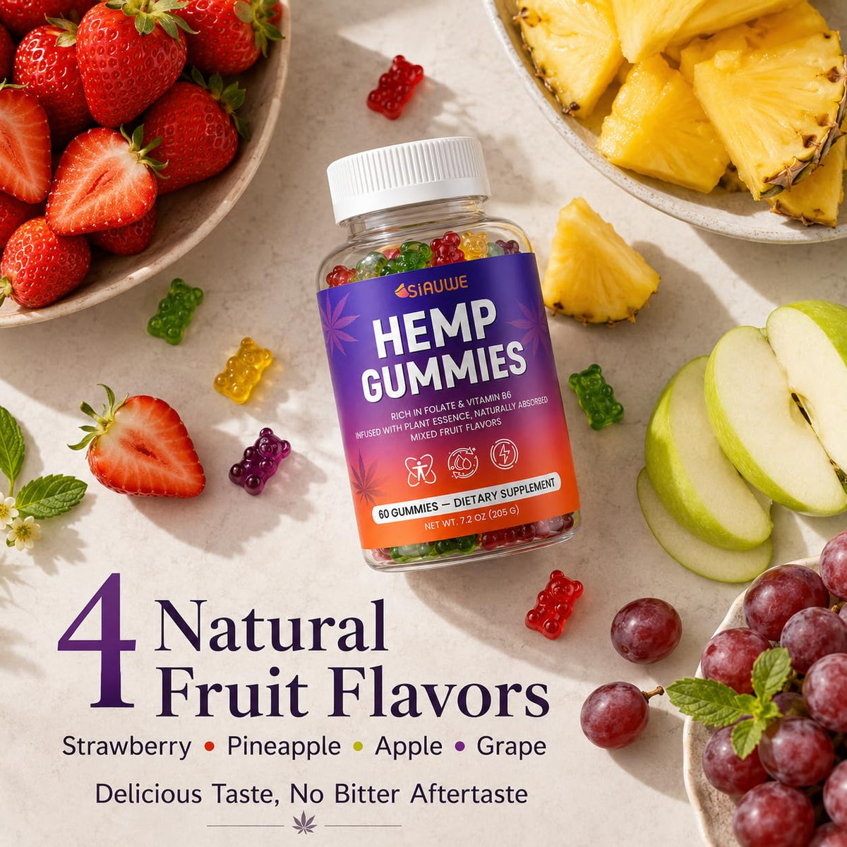 Sugar Free Hemp Gummies 60 Count Q12033