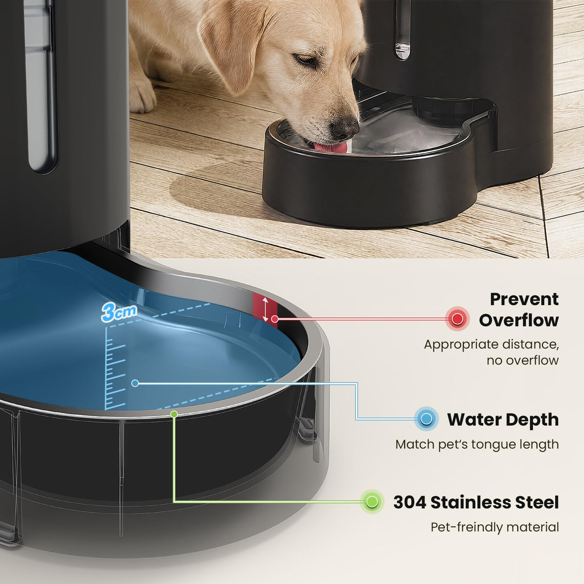 Gravity Dog Water Bowl Dispenser 8L Black V100549