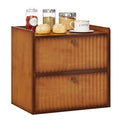 Rustic Bamboo Bread Box Double Layer Large Capacity C35851