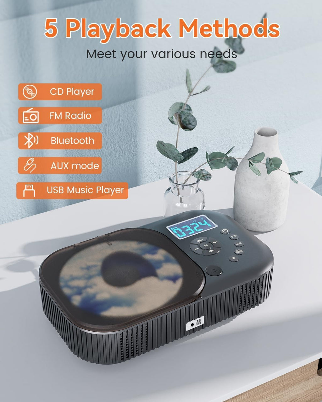Portable Dual Stereo CD Player Black T22170
