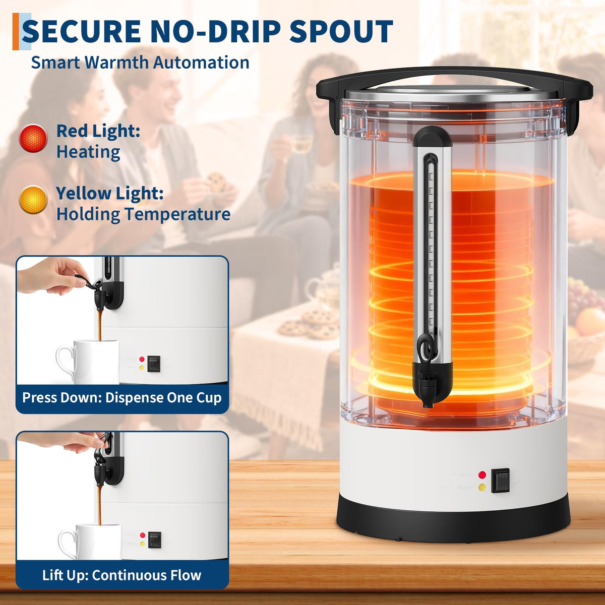 Large Capacity Stainless Steel Electric Coffee Urn J98146