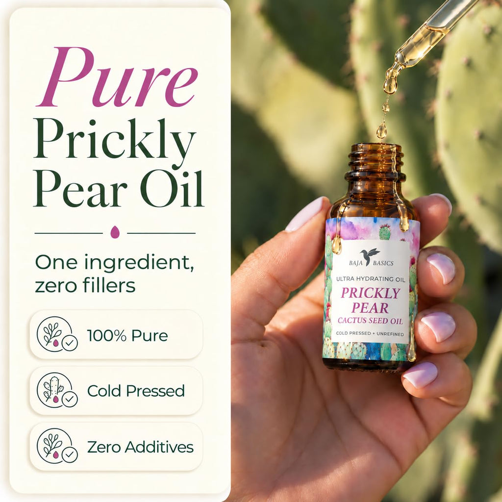 Organic Cold-Pressed Prickly Pear Seed Oil 1 oz L5475