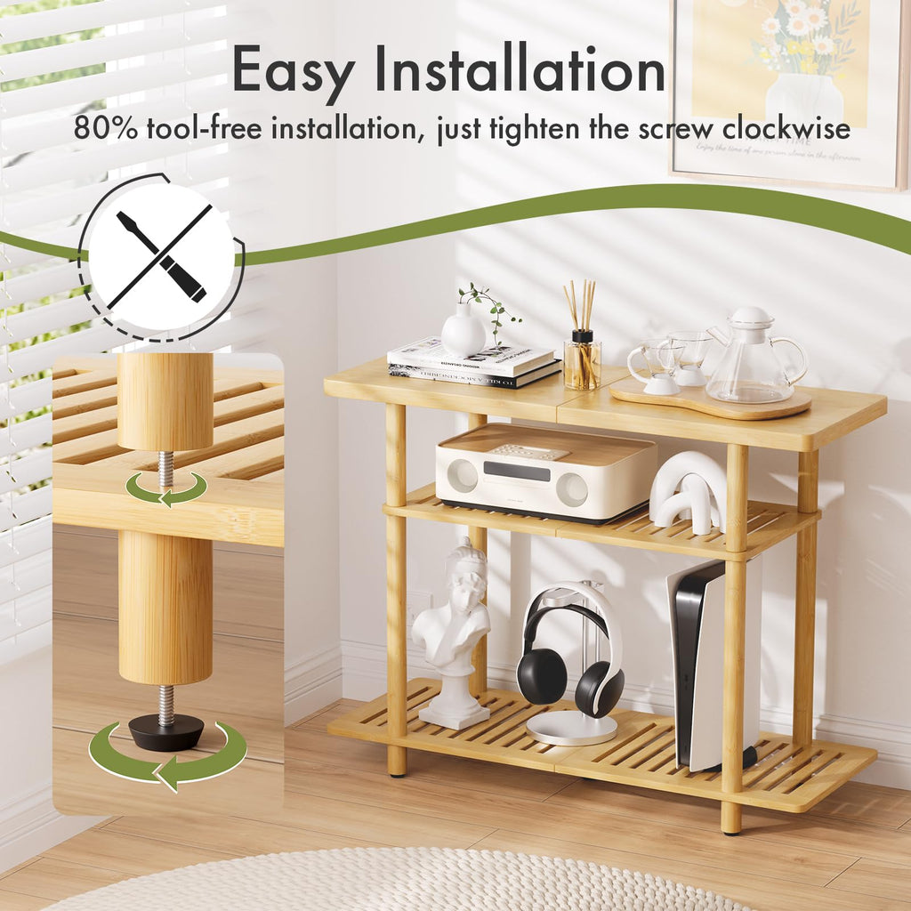 Bamboo 3-Tier TV Stand for up to 32 Inch H867