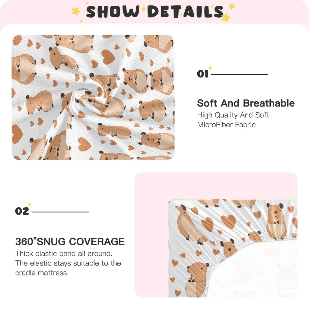 Soft Breathable Microfiber Crib Sheet Q777