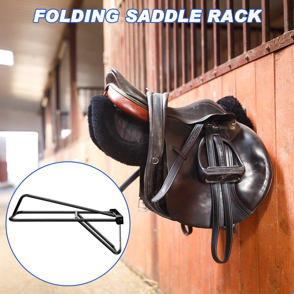2 Pieces Portable Folding Saddle Rack N639
