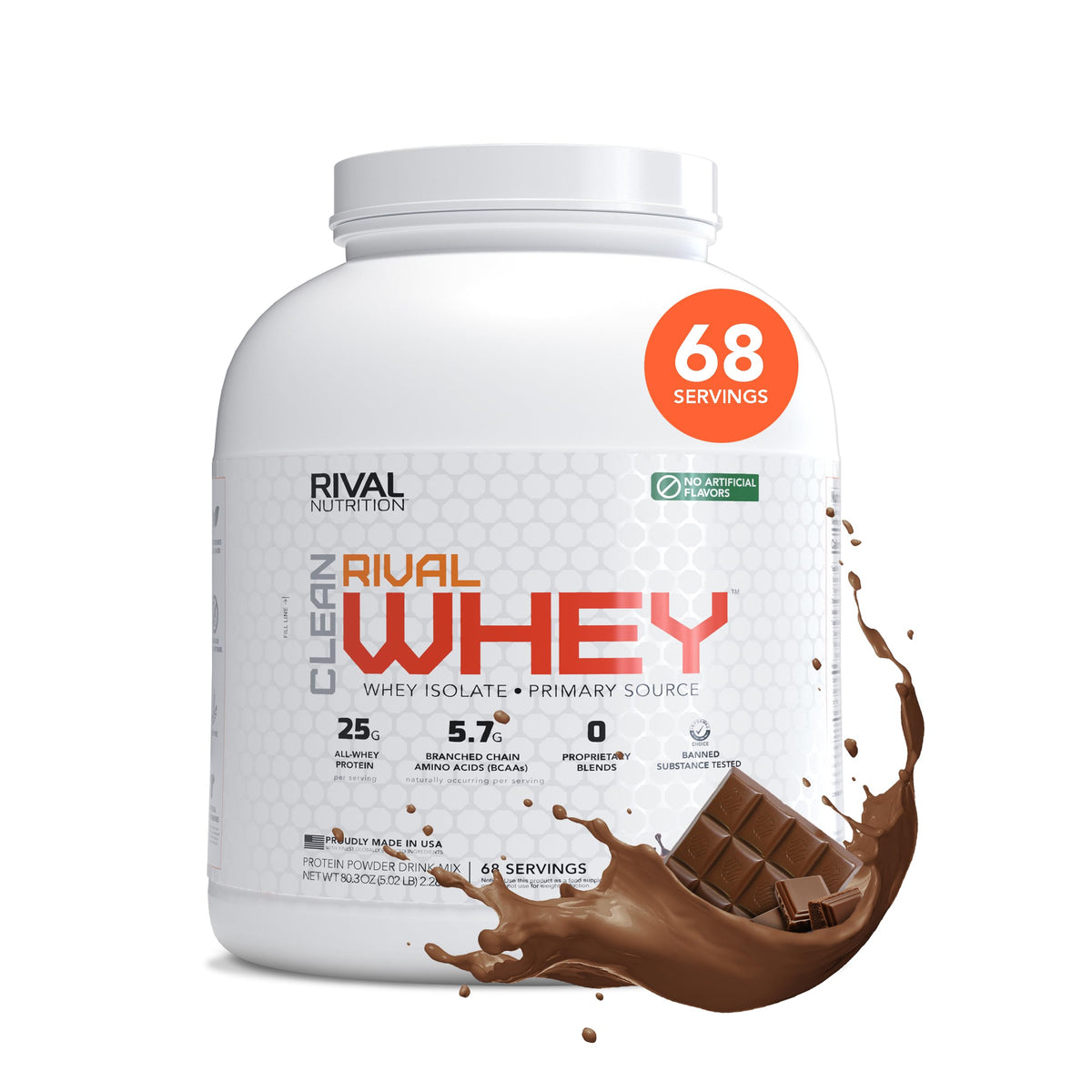 Whey Protein Powder Pure Chocolate 5 lb H87570