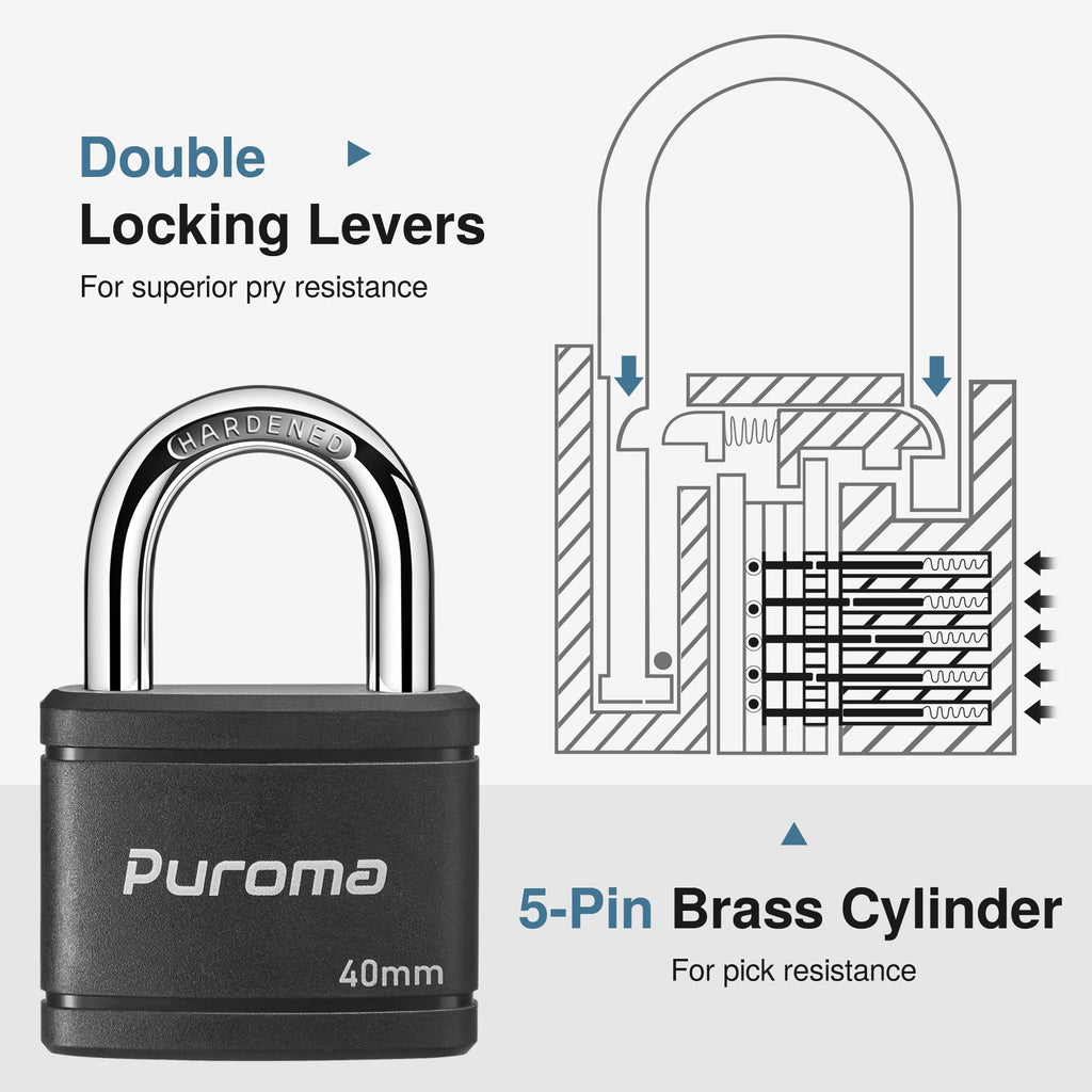 Black Keyed Padlock M4503