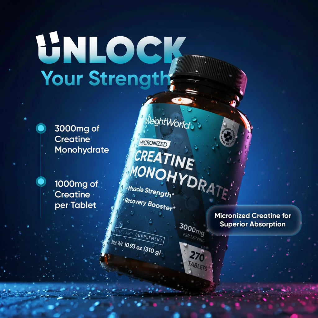 Micronized Creatine Monohydrate 3000mg 270 Ct F8197