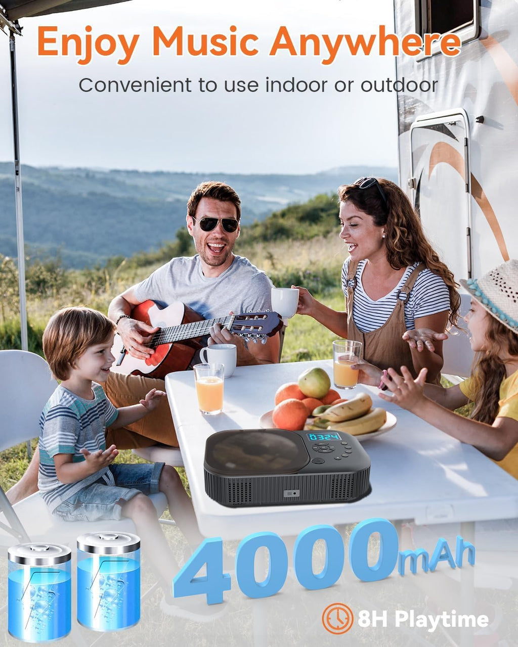 Portable Dual Stereo CD Player Black T22170
