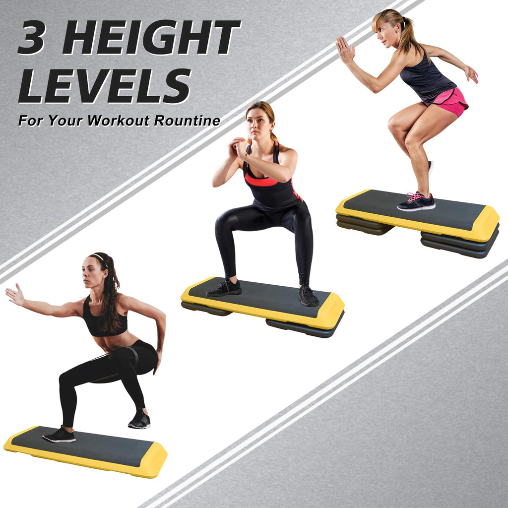43'' Adjustable Exercise Stepper with 4 Detachable Risers X174881