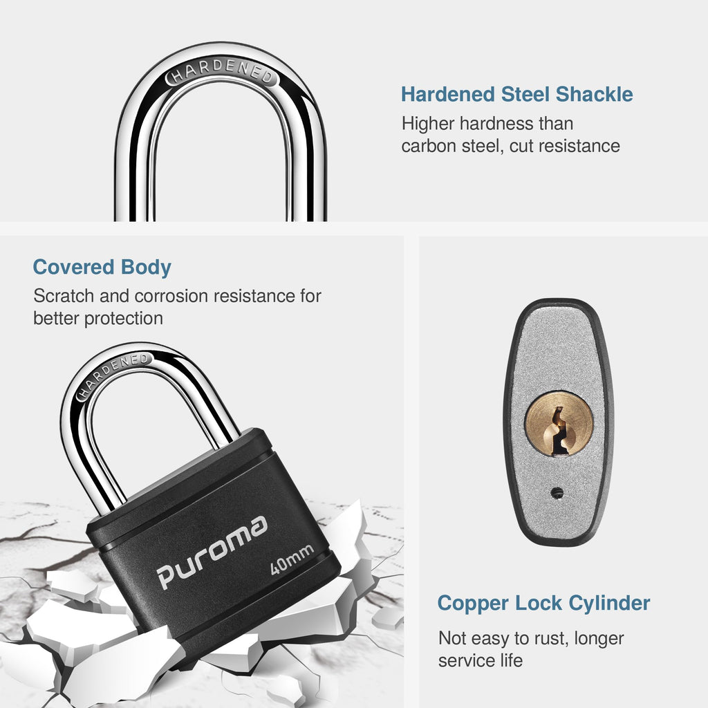 Black Keyed Padlock M4503