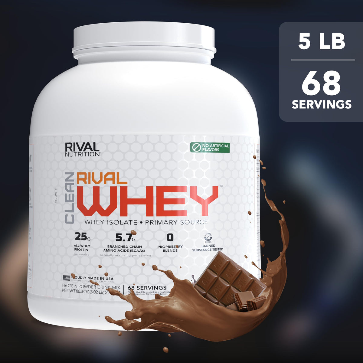 Whey Protein Powder Pure Chocolate 5 lb H87570
