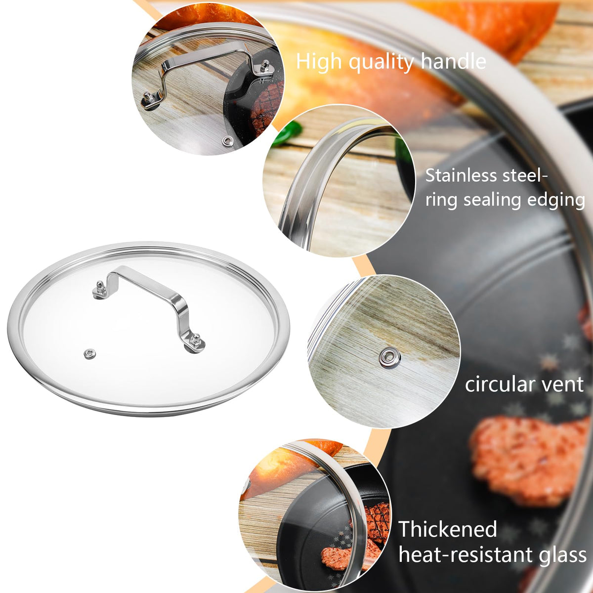 10 Inch Tempered Glass Pot & Pan Lid H8273