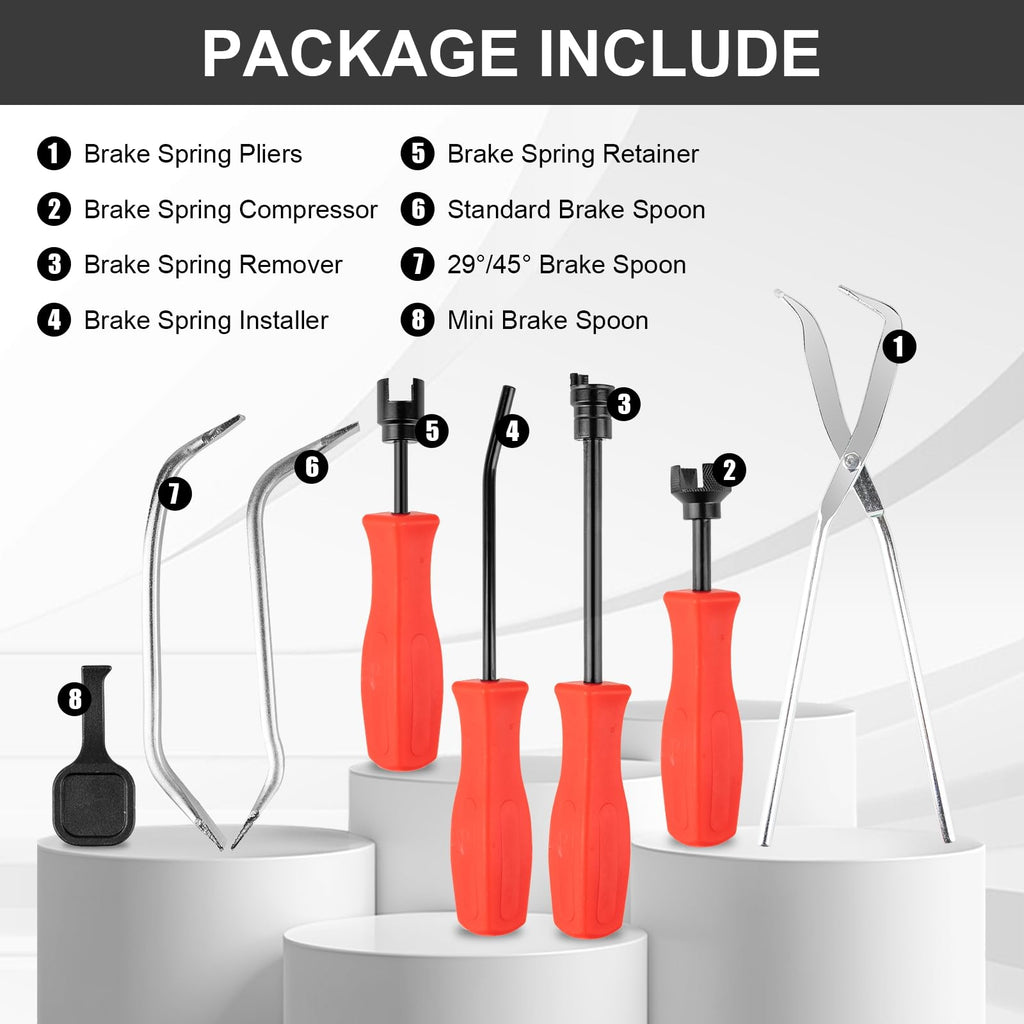 8 PC Drum Brake Tool Kit T229