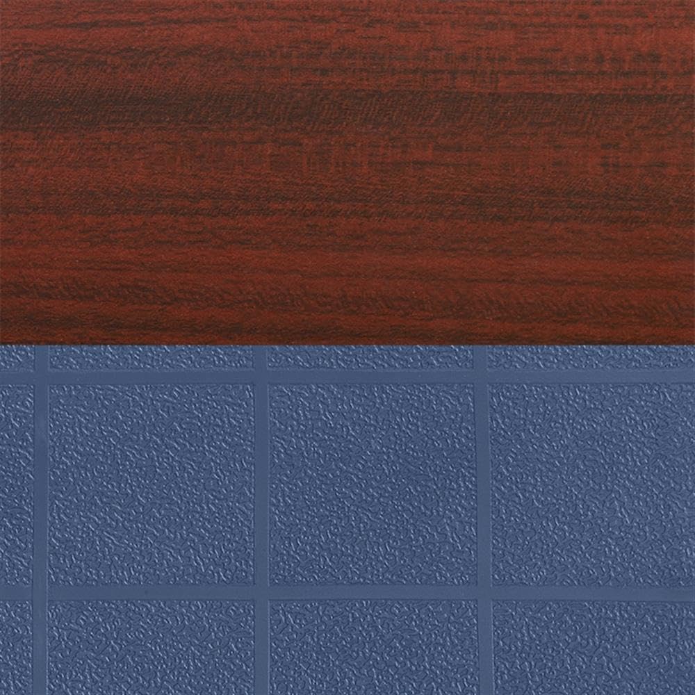 36" Square Mobile Table with 4 Blue Stack Chairs E5431