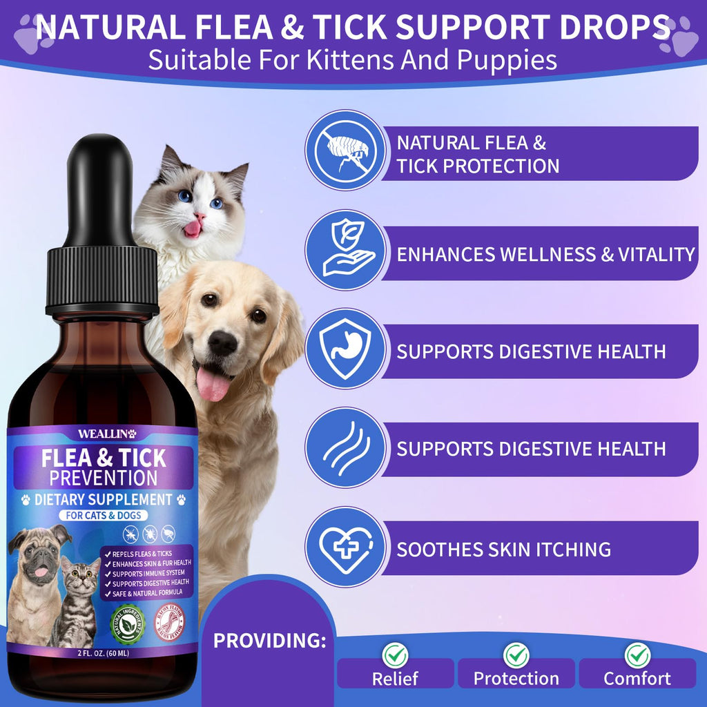 Flea and Tick Prevention for Cats & Dogs 60ml F4613