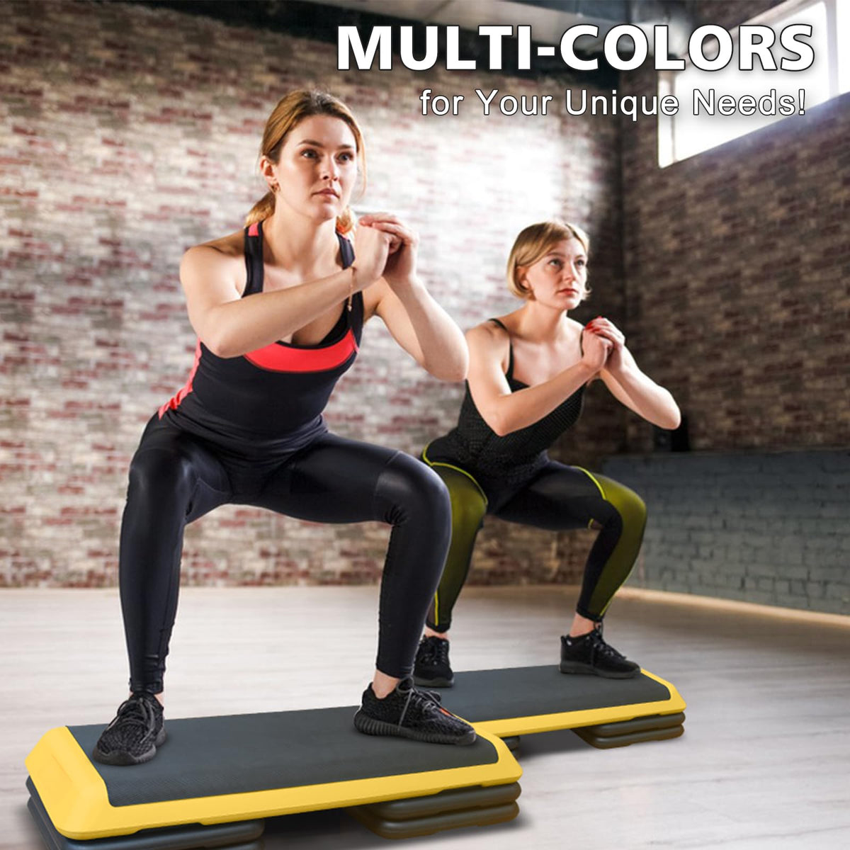 43'' Adjustable Exercise Stepper with 4 Detachable Risers X174881