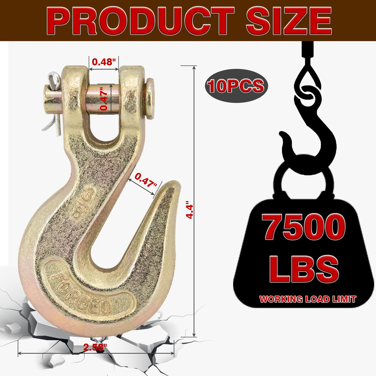 3/8 Inch G70 Clevis Grab Hooks L7921