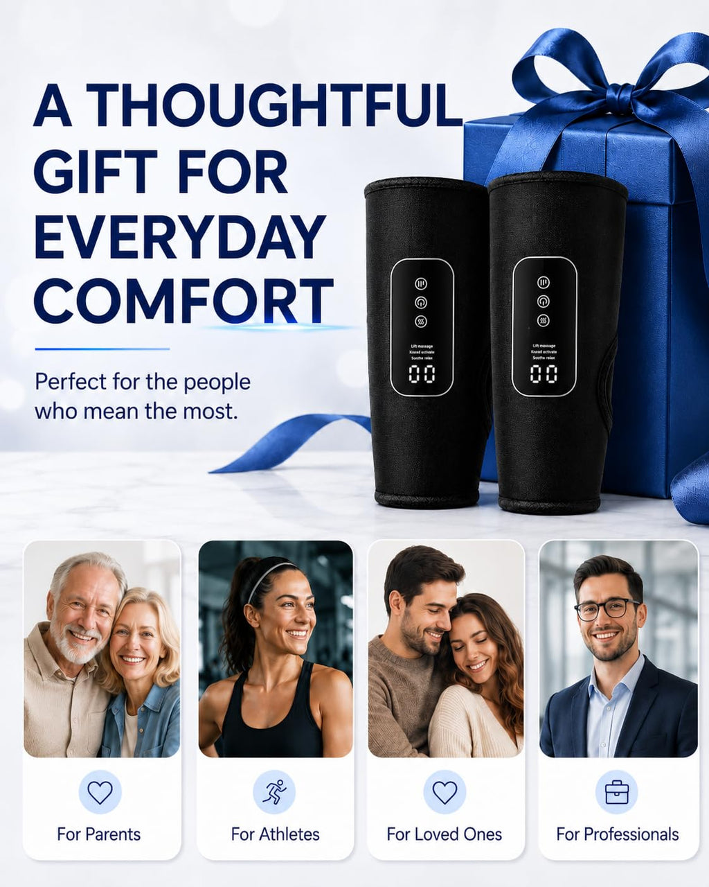 Cordless Leg Massager with Heat Q690