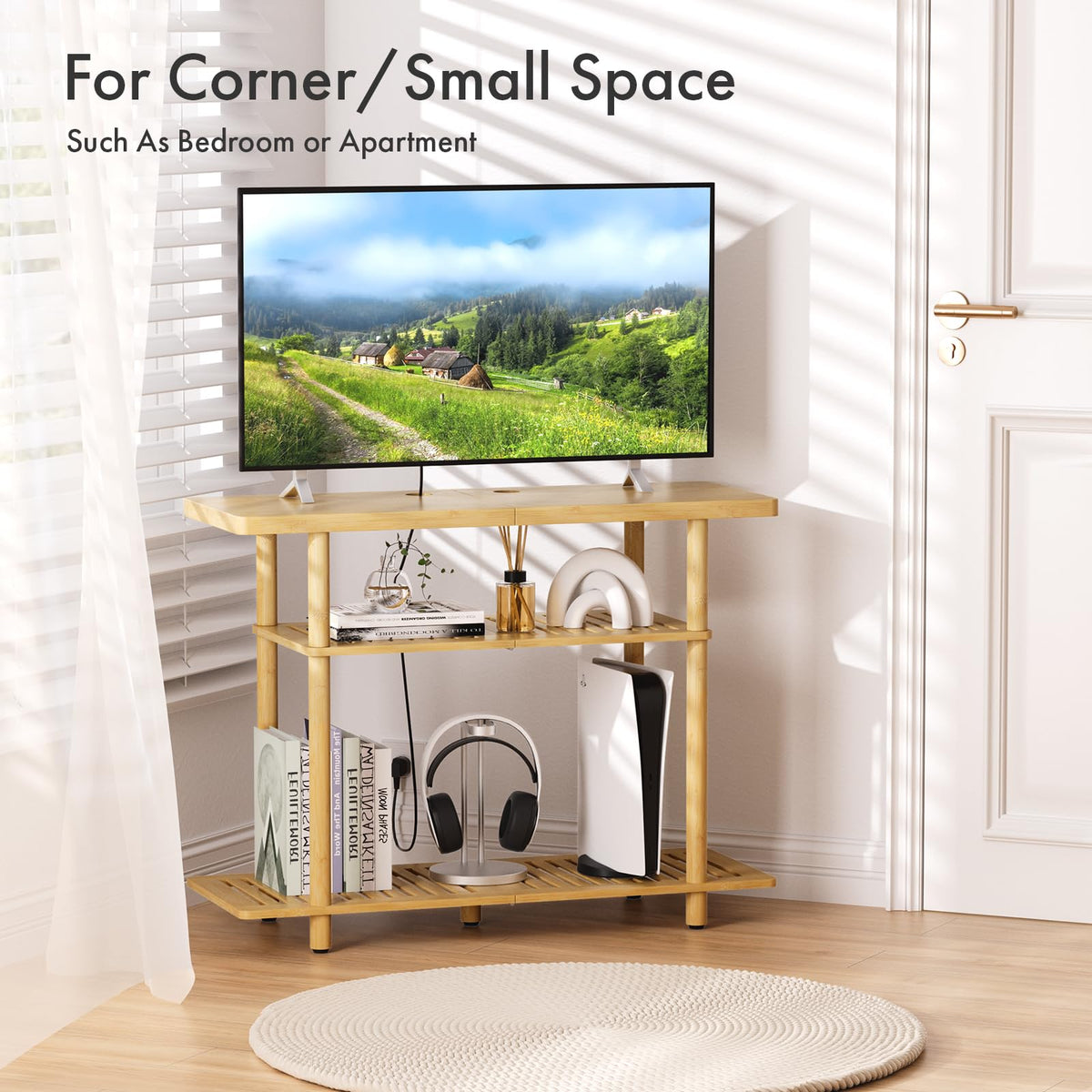 Bamboo 3-Tier TV Stand for up to 32 Inch H867