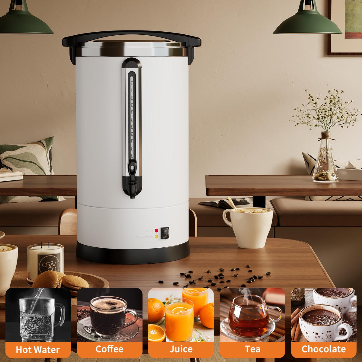 Large Capacity Stainless Steel Electric Coffee Urn J98146