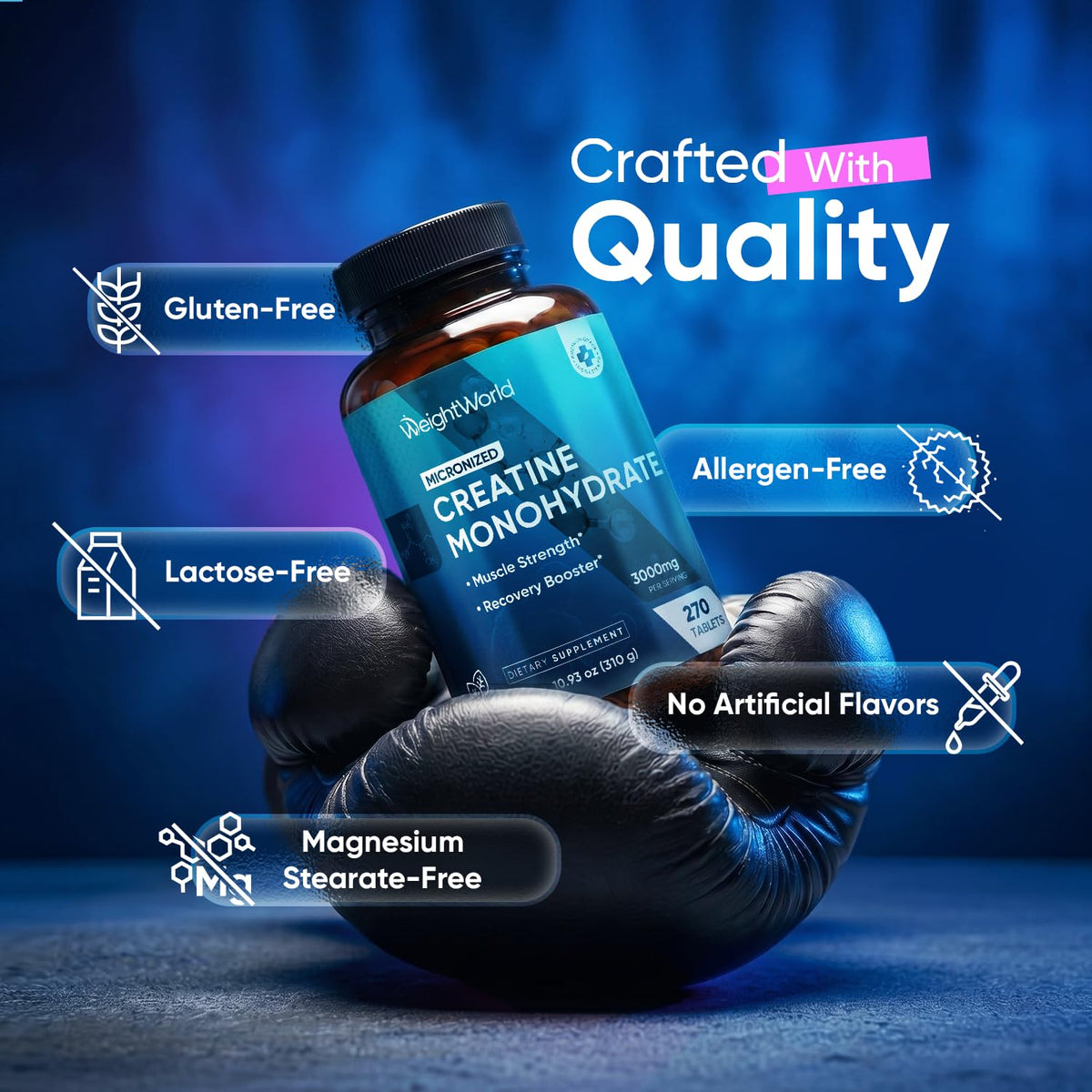 Micronized Creatine Monohydrate 3000mg 270 Ct F8197
