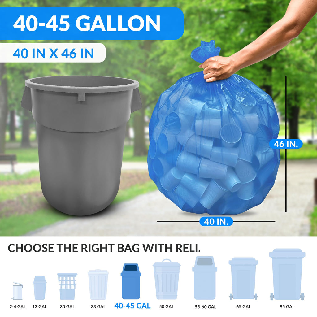 40-45 Gallon Heavy Duty Trash Bags D239731