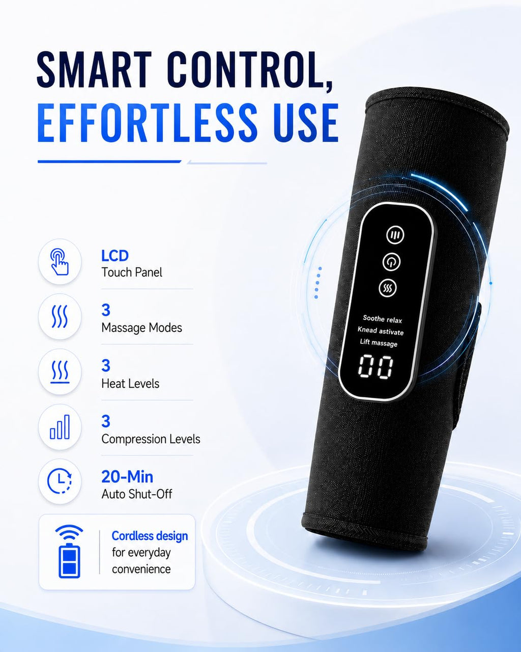 Cordless Leg Massager with Heat Q690