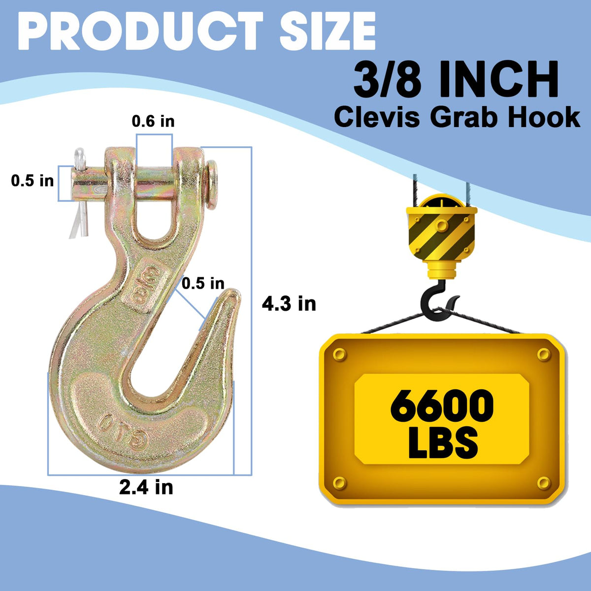 Heavy Duty 3/8" Chain Hook D42768