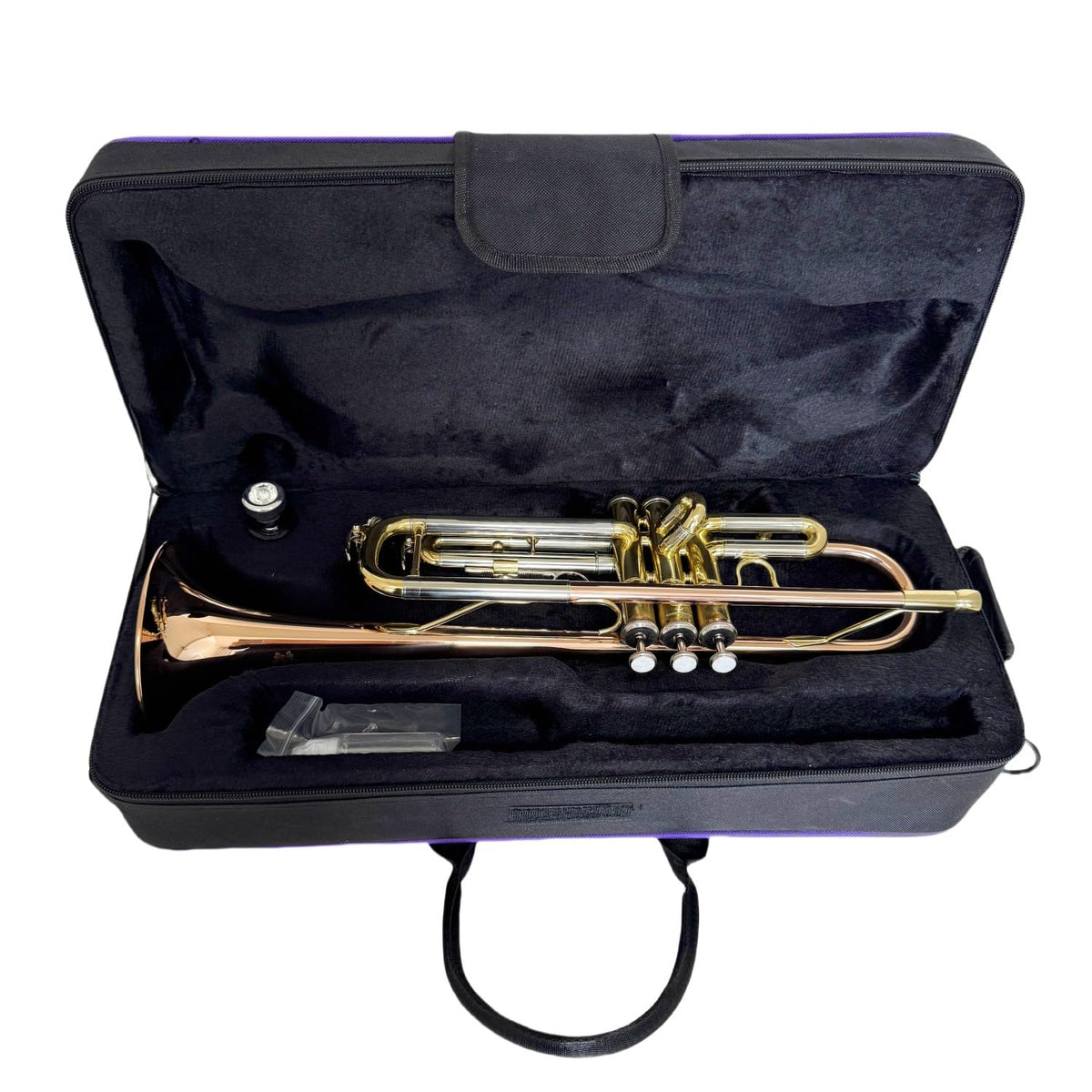 Bb Standard Brass Trumpet Set with Case, Gloves, Mouthpiece and Clean Kit F55278