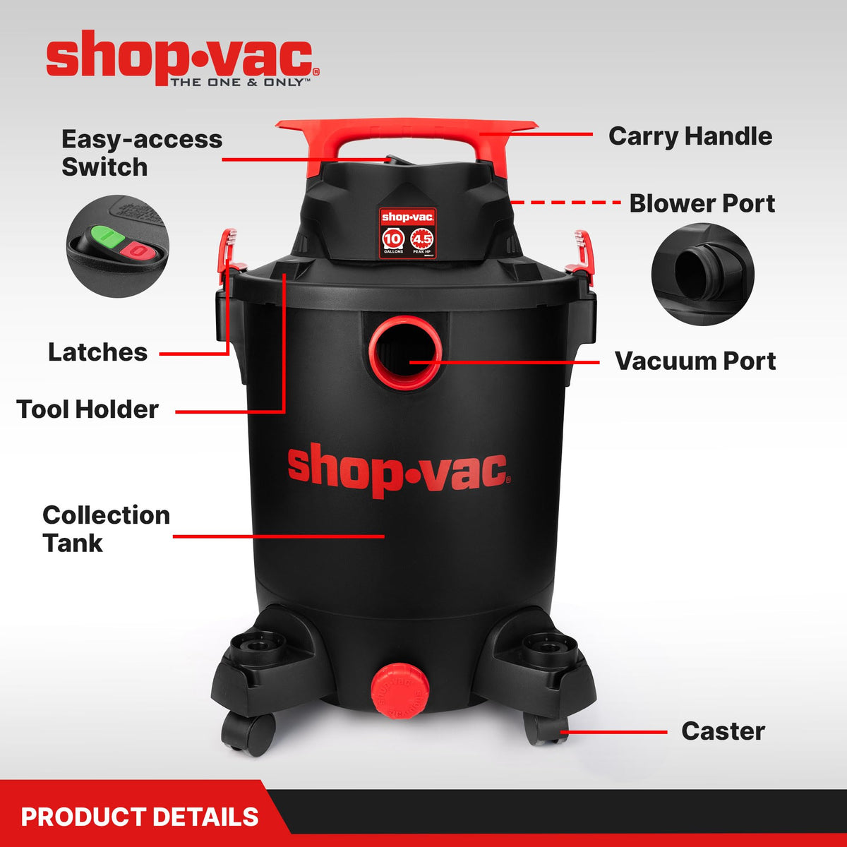 10 Gallon Wet/Dry Vacuum with Blower Function W214603