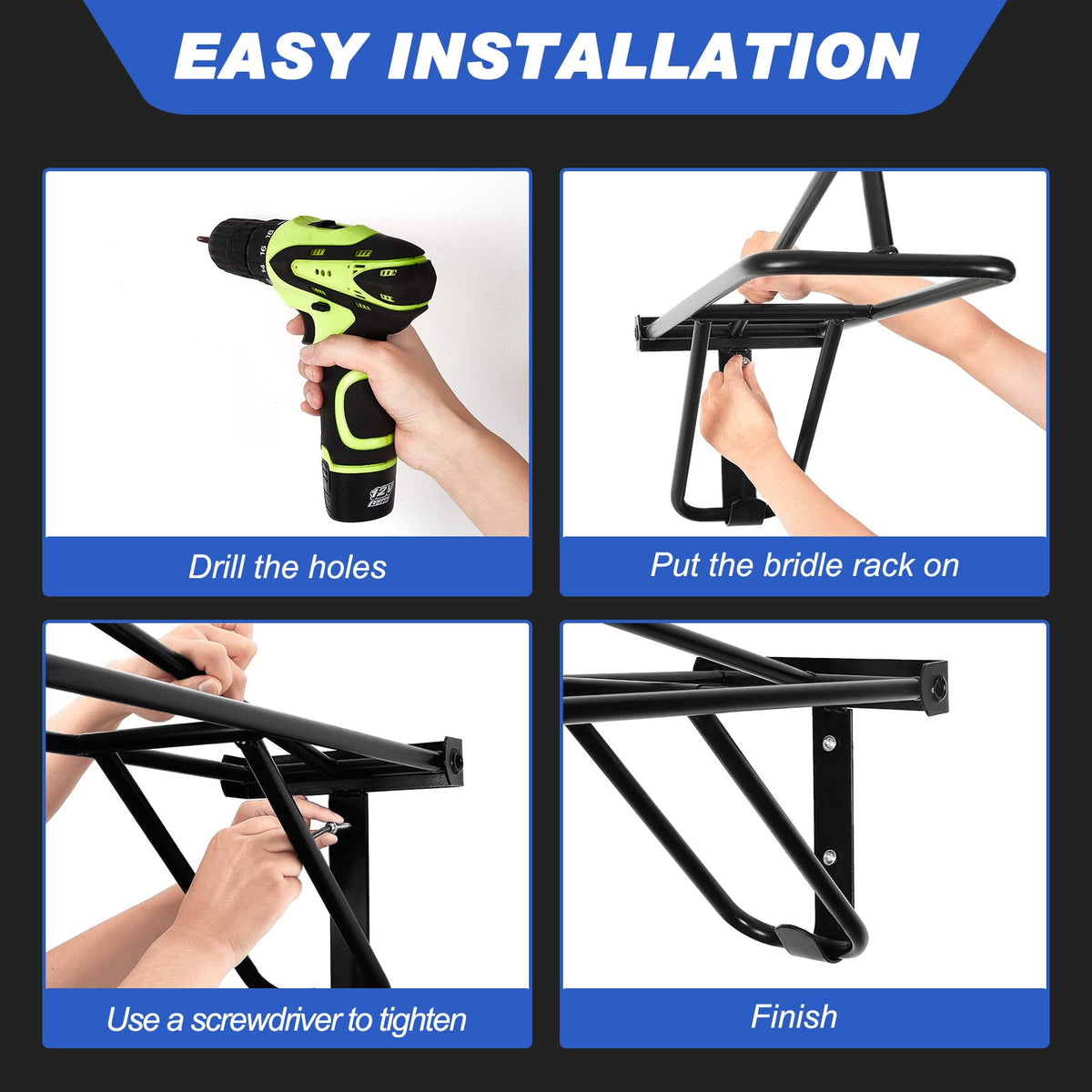 2 Pieces Portable Folding Saddle Rack N639