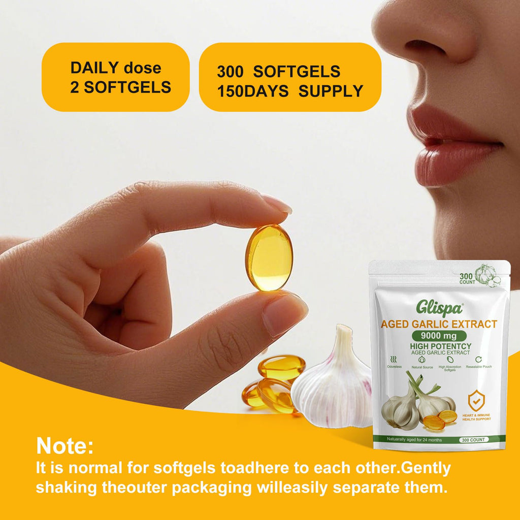 Odorless Aged Garlic Extract Softgels 500mg 300 Count D8778