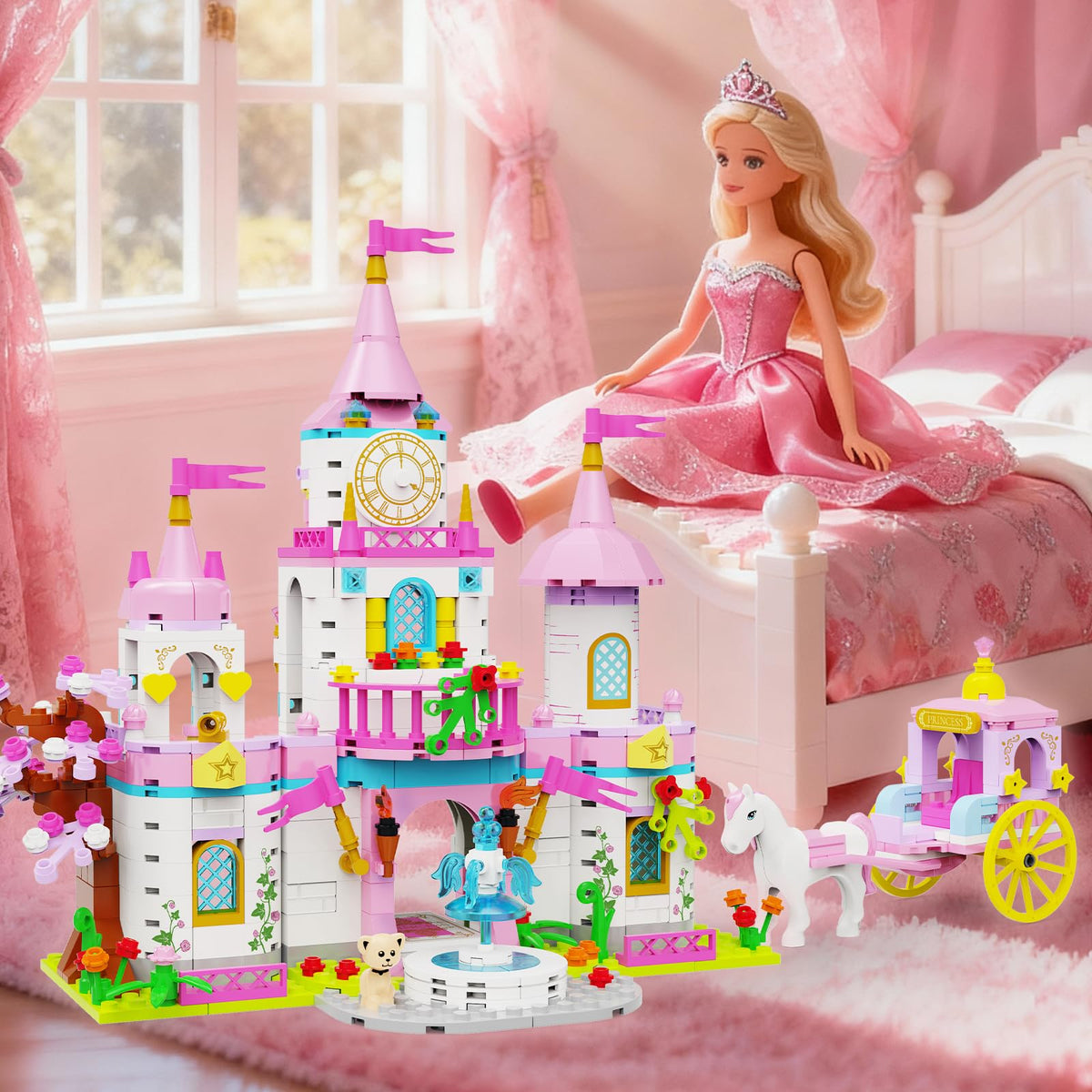Princess Castle Building Blocks Set 634PCS N61389