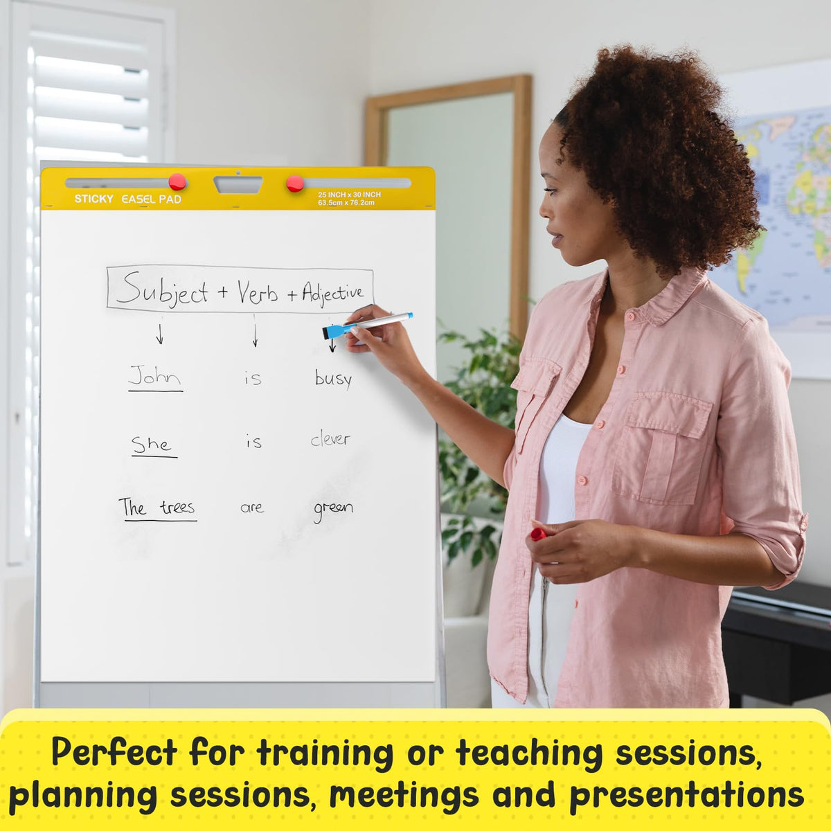 Thickened Sticky Easel Pad, 25 x 30 In, 20 Sheets/pad V189590