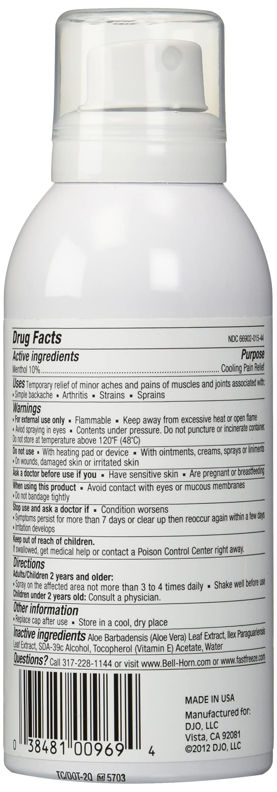 All-Natural Cooling Pain Relief Therapy Continuous Spray 4 fl oz A232