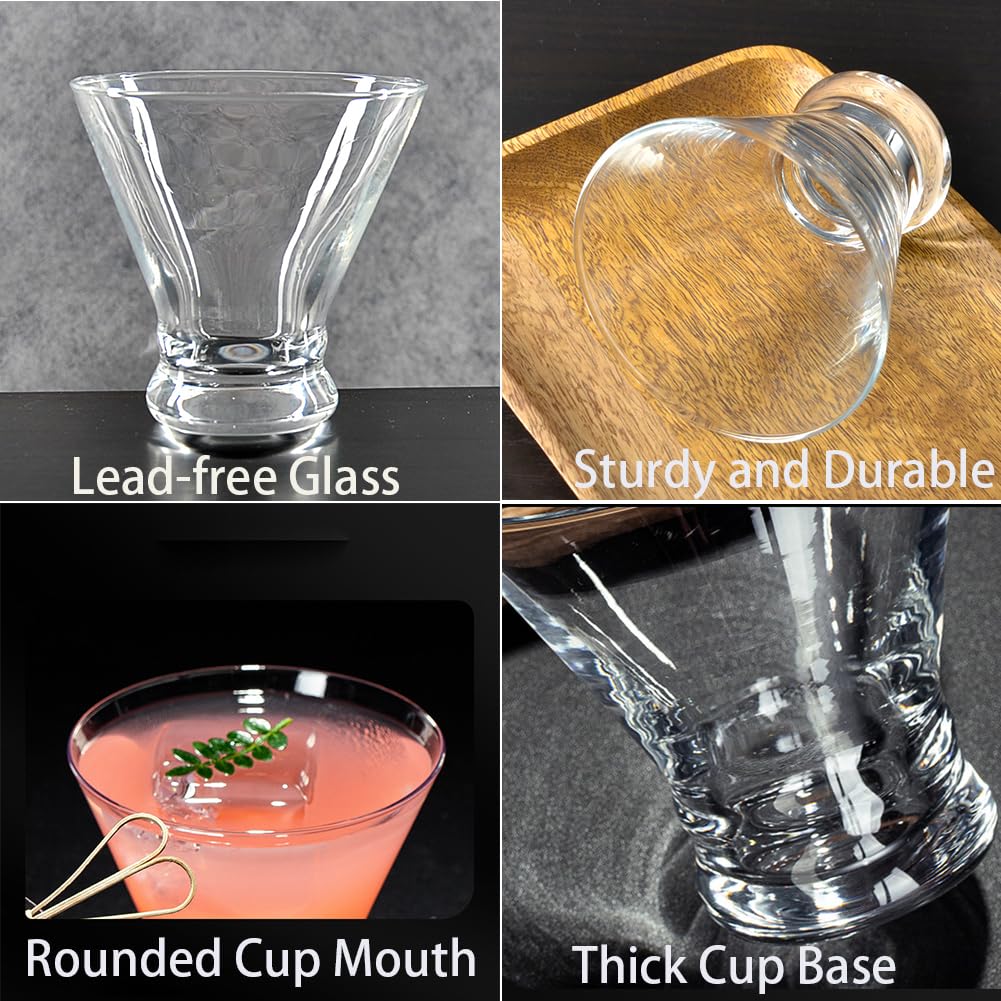 Stemless Martini Glasses Set of 4 E85531