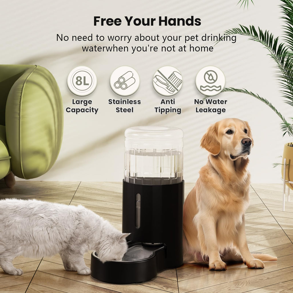 Gravity Dog Water Bowl Dispenser 8L Black V100549