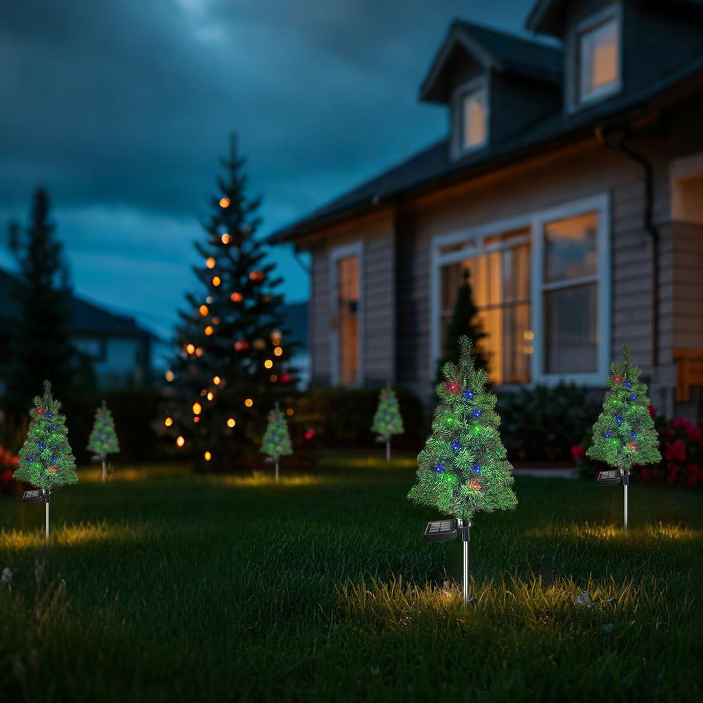Solar Christmas Tree Garden Stake Lights Outdoor Waterproof Y3038