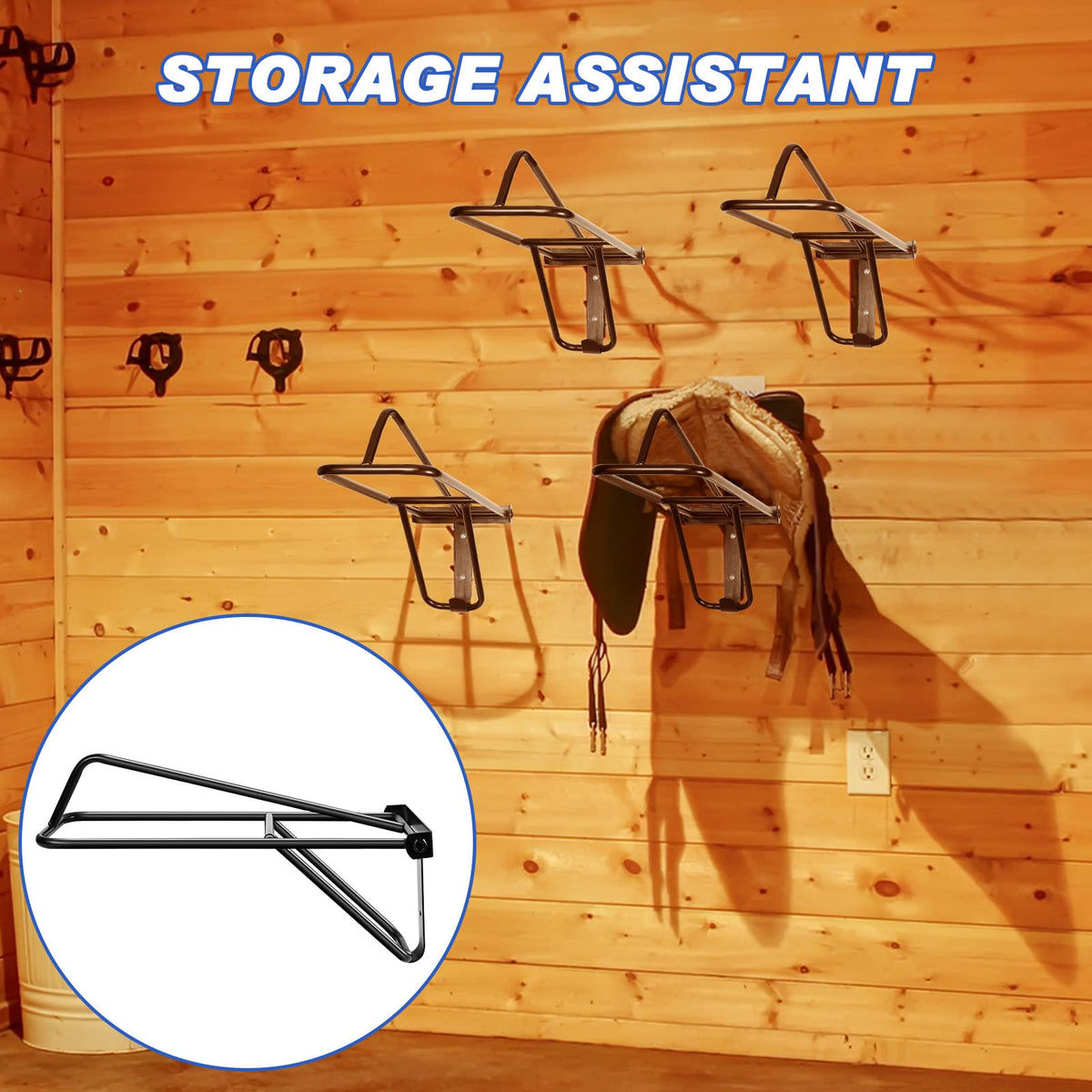 2 Pieces Portable Folding Saddle Rack N639