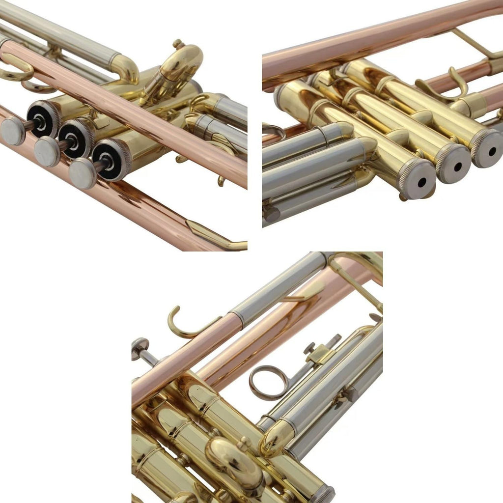 Bb Standard Brass Trumpet Set with Case, Gloves, Mouthpiece and Clean Kit F55278