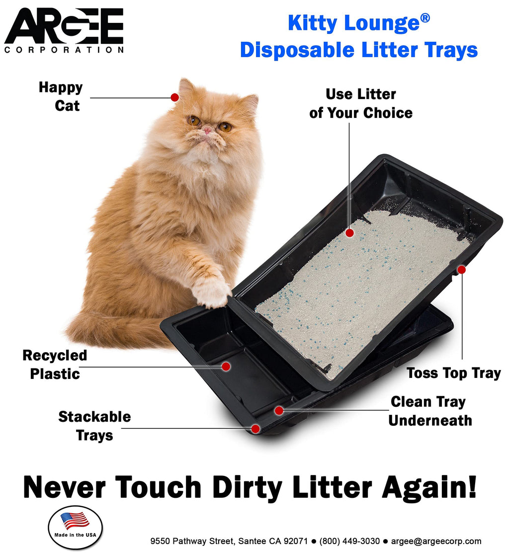 Black Disposable Litter Tray 50-Pack S3126