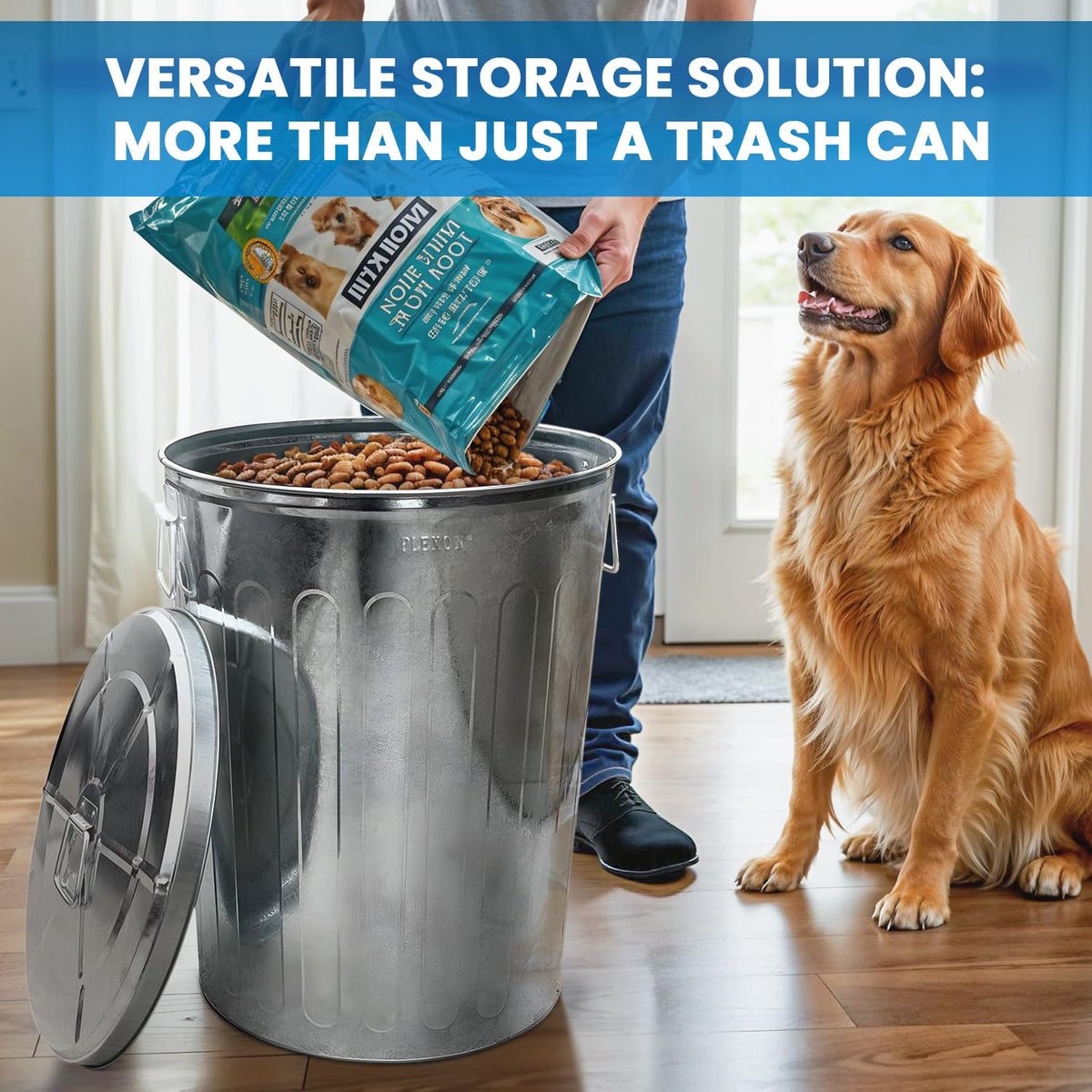20 Gallon and 6 Gallon Metal Trash Can Set with Lids Y805993