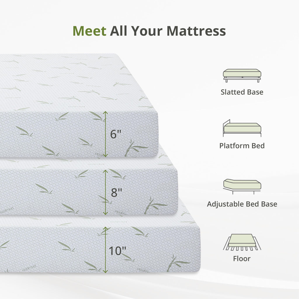 Full Size 8 Inch Medium Firm Memory Foam Mattress D735